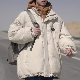綿コート・ダウンジャケット カジュアル 韓国ファッション オシャレ 服 ファッション 冬  服 メンズ その他 長袖 一般 一般 フード付き ジッパー レイヤード / 重ね着風 切り替え 無地