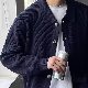 カーディガン シンプル ファッション 韓国ファッション オシャレ 服 春秋 メンズ アクリル生地 長袖 一般 一般 折り襟 シングルブレスト ボタン 無地