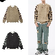 人気新作 メンズ セーター ストリート系 ファッション カジュアル アルファベット プリント 配色 レイヤード ラウンドネック 秋冬 セーター