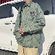 【韓国フアッション】シャツ 春秋 POLOネック ストライプ柄 きれいめ系 シングルブレスト ショート丈  メンズ 長袖