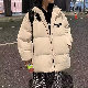 綿コート・ダウンジャケット 韓国ファッション オシャレ 服 ファッション カジュアル 冬  服 メンズ ポリエステル 長袖 一般 スタンドネック ジッパー なし アルファベット