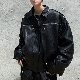 ジャケット ストリート系 韓国ファッション オシャレ 服 秋冬 メンズ ポリエステル 長袖 一般 一般 折り襟 ジッパー 切り替え 金属飾り 無地