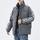 おしゃれ度高め 全4色 綿コート ファッション カジュアル 韓国系 厚手 プリント ジッパー スタンドネック 秋冬 メンズ 綿コート