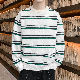 人気高い セーター 韓国系 カジュアル ファッション ボーダー 配色 切り替え プリント ルーズ 秋冬 メンズ セーター