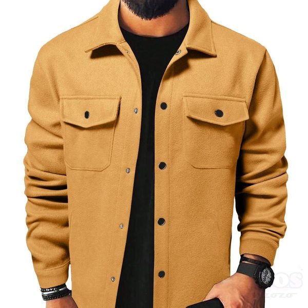 高品質 カジュアル 長袖 切り替え シングルブレスト 折り襟 ジャケット