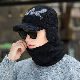 ２点セット つば付き 帽子 スカーフ ファッション スカジュアル 刺繍 プリント アウトドア 旅行用 男性用 暖かい 秋冬 ニット帽子