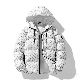 綿コート・ダウンジャケット ファッション カジュアル 韓国ファッション オシャレ 服 秋冬 メンズ ポリエステル 長袖 一般 一般 フード付き ジッパー ファスナー ポケット付き アルファベット