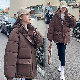 綿コート シンプル 韓国ファッション オシャレ 服 秋冬 ぴったりしたサイズ感 レディース コットン 長袖 一般 ショート丈 フード付き ジッパー なし 無地 クローズドバック 大人可愛いAライン 骨格ナチュラル 体型をカバー 防寒