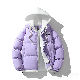 綿コート・ダウンジャケット シンプル ファッション カジュアル 韓国ファッション オシャレ 服 ナチュラル 冬  服 メンズ ポリエステル 長袖 一般 一般 フード付き ジッパー ファスナー 無地