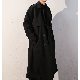 魅力的 コート 韓国系 ファッション オフィスカジュアル 折り襟 厚手 ボウタイ 無地 秋冬 メンズ 中長 コート