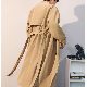 魅力的 コート 韓国系 ファッション オフィスカジュアル 折り襟 厚手 ボウタイ 無地 秋冬 メンズ 中長 コート