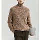 おしゃれ度アップ 全4色 セーター 韓国系 カジュアル チェック柄 幾何模様 ハイネック 秋冬 メンズ セーター