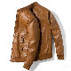 魅力を徹底解剖 全3色 ジャケット ファッション カジュアル レトロ PU スタンドネック 定番 秋冬 メンズ ジャケット