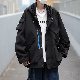 存在感抜群 ジャケット ストリート系 カジュアル ファッション 切り替え フード付き 防水 秋冬 メンズ ジャケット