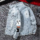 秋冬新作 ジャケット ファッション カジュアル ストリート系 刺繍 配色 ダメージ加工 ハンサム 秋冬 メンズ ジャケット