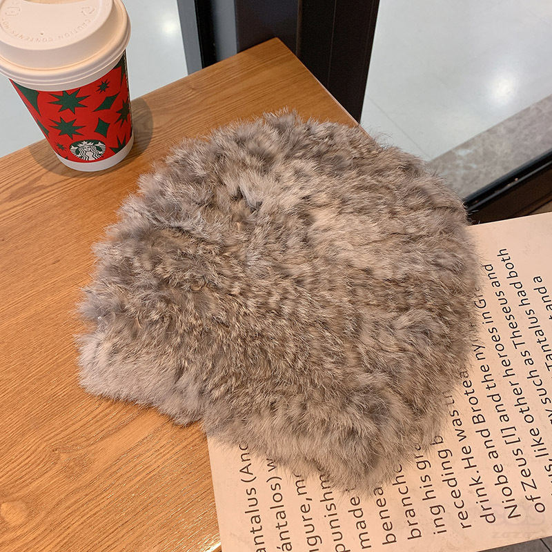 帽子 韓国ファッション オシャレ 服 秋冬 レディース ウサギの毛 なし 無地