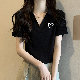 人気を獲得♡Ｔシャツ・ポロシャツ  韓国ファッション レディース 服 プリント 夏 服 カジュアル POLOネック 可愛い 服
