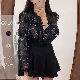 [韓国 ファッション レディース]シャツ レディース人気 ファッション 小柄 シフォン 長袖 リボン 春夏 不規則 プルオーバー