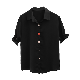 注目ファッション シンプル フリルスリーブ ボタン 春夏 折り襟 ボタン シャツ・ブラウス
