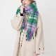 暖かい スカーフ ファッション レトロ チェック柄 配色 フリンジ カシミヤ 秋冬 男女兼用 スカーフ