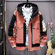 ファッション感満々 ジャケット ストリート系 カジュアル 配色 プリント 切り替え フード付き 秋冬 メンズ ジャケット