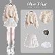 アイボリーセーター+ホワイトスカート/セット