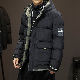 綿コート・ダウンジャケット シンプル ファッション カジュアル 韓国ファッション オシャレ 服 冬  服 秋  服 メンズ ポリエステル 長袖 一般 ショート丈 フード付き ジッパー ファスナー ポケット付き アルファベット 配色