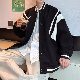 今季マストバイ ジャケット 韓国系 ファッション 配色 シングルブレスト ルーズ 秋冬 メンズ ジャケット