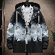 人気高い ジャケット ファッション カジュアル グラデーション色 プリント フード付き 秋冬 メンズ ジャケット