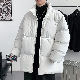 着回し力抜群 綿コート 韓国系 ファッション カジュアル 無地 切り替え スタンドネック 厚手 秋冬 男女兼用 綿コート