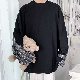シャツ韓国ファッション オシャレ 服長袖一般ラウンドネックプルオーバー切り替えレイヤード / 重ね着風チェック柄配色ポリエステルファッションカジュアル