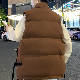 綿コート・ダウンジャケットシンプルファッション韓国ファッション オシャレ 服ノースリーブノースリーブスタンドネック切り替え