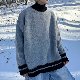 セーターラウンドネック定番ファッション秋冬なしシンプル一般配色ニット長袖カジュアル韓国ファッション オシャレ 服