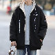 綿コート・ダウンジャケット冬  服その他ファッション一般ジッパーシンプルフード付き長袖定番カジュアル韓国ファッション オシャレ 服アルファベットなし