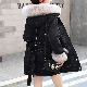 綿コート シンプル 韓国ファッション オシャレ 服 秋冬 ポリエステル 長袖 一般 一般 フード付き ジッパー なし 無地 防寒