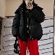 韓国風 ファッション 綿コート カジュアル 清新 フード付き 切り替え 体型をカバー 秋冬 レディース 綿コート