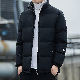 綿コート・ダウンジャケット シンプル ファッション カジュアル 韓国ファッション オシャレ 服 秋冬 メンズ ポリエステル 長袖 一般 一般 スタンドネック ジッパー ファスナー 多機能 ポケット付き 無地