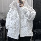 綿コート・ダウンジャケット ファッション ストリート系 韓国ファッション オシャレ 服 冬  服 メンズ ポリエステル 長袖 一般 一般 スタンドネック ジッパー ファスナー 無地
