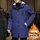 超人気 コート ファッション カジュアル 厚手 切り替え フード付き 中長 メンズ 秋冬 ジャケット