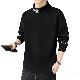 Tシャツ・POLOシャツシンプルファッション定番韓国ファッション オシャレ 服長袖ハーフネックプルオーバー刺繍アルファベット