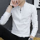 Tシャツ・POLOシャツシンプル韓国ファッション オシャレ 服長袖一般一般POLOネックプルオーバーファスナー無地