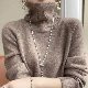 セーター・カットソーモードきれいめ系韓国ファッション オシャレ 服長袖一般ハイネックプルオーバーなし無地