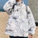 綿コート・ダウンジャケットジッパー一般ファッション絞り染め一般スタンドネック冬  服長袖ラムウール配色メンズ清新シンプル韓国ファッション オシャレ 服ファスナー