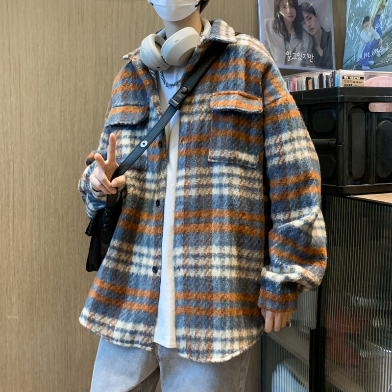 ジャケット その他 なし 一般 秋冬 長袖 折り襟 一般 シンプル 韓国ファッション オシャレ 服 チェック柄