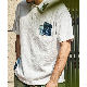 【Designer Pick】Tシャツ・POLOシャツ 韓国ファッション オシャレ 服 夏 服 一般 POLOネック プルオーバー なし 幾何模様 コットン シンプル カジュアル レギュラー