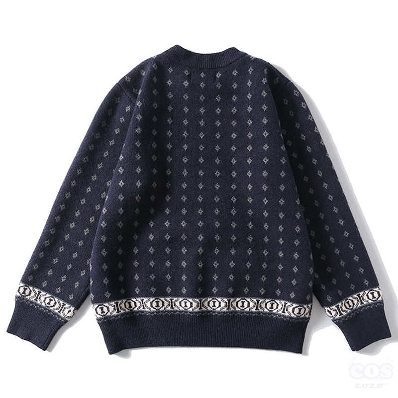 【Designer Pick】セーター シンプル ファッション カジュアル 韓国ファッション オシャレ 服 秋冬 メンズ 混紡 長袖 一般 一般 ラウンドネック プルオーバー なし