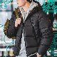 【Designer Pick】綿コート・ダウンジャケット シンプル ファッション カジュアル 韓国ファッション オシャレ 服 ナチュラル 秋冬 メンズ ポリエステル 長袖 一般 一般 フード付き ジッパー なし 無地