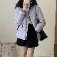 綿コートレトロ定番韓国ファッション オシャレ 服長袖一般一般スタンドネックジッパーポケット付きファスナー配色スタイルアップ通勤防寒