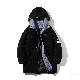 綿コート・ダウンジャケット シンプル ファッション カジュアル 韓国ファッション オシャレ 服 冬  服 秋  服 メンズ ポリエステル 長袖 一般 中長 フード付き ジッパー フェイクファー アルファベット