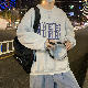 パーカー・トレーナーファッションカジュアル韓国ファッション オシャレ 服長袖一般一般ラウンドネックプルオーバープリントアルファベットプリント